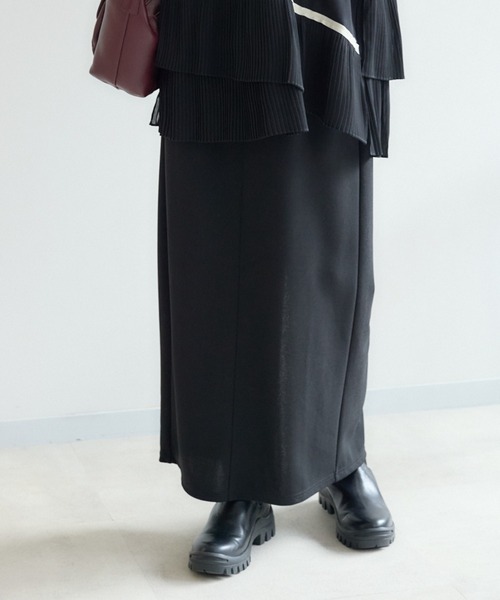 KATHARINE ROSS（キャサリンロス）の「【KATHARINE ROSS】ストレッチジョーゼットスカート（スカート・レディース・ブラック/ベージュ・FREE）」の2枚目の写真