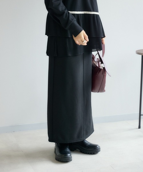 KATHARINE ROSS（キャサリンロス）の「【KATHARINE ROSS】ストレッチジョーゼットスカート（スカート・レディース・ブラック/ベージュ・FREE）」の10枚目の写真