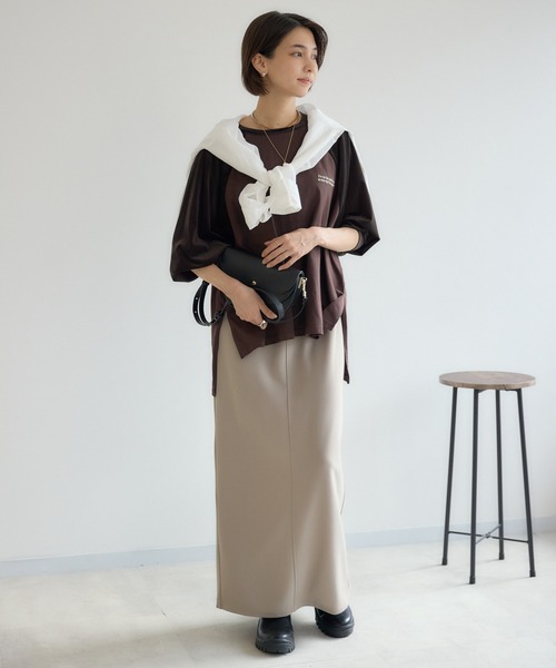 KATHARINE ROSS（キャサリンロス）の「【KATHARINE ROSS】ストレッチジョーゼットスカート（スカート・レディース・ブラック/ベージュ・FREE）」の14枚目の写真