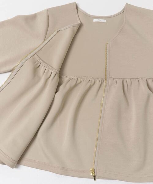 ITEMS URBANRESEARCH（アイテムズ アーバンリサーチ）の「『イージーケア』ダンボールジップカーディガン（カーディガン/ボレロ・レディース・ライトベージュ/ブラック・FREE）」の13枚目の写真