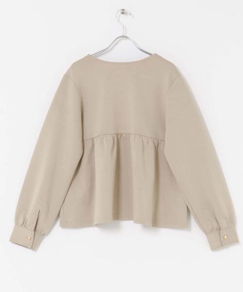 ITEMS URBANRESEARCH（アイテムズ アーバンリサーチ）の「『イージーケア』ダンボールジップカーディガン（カーディガン/ボレロ・レディース・ライトベージュ/ブラック・FREE）」の12枚目の写真