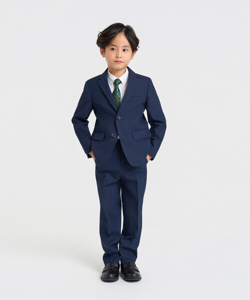 COMME CA ISM(コムサイズム)の「【セットアップ対応】TRトロピカル ロングパンツ(110-130cm)(スーツパンツ・キッズ・ネイビー・130cm/120cm/110cm)」の2枚目の写真