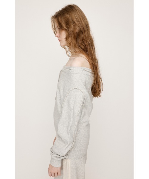 SLY（スライ）の「OFF SHOULDER SWEAT TOPS オフショルダー スウェット トップス 秋服 冬服 トレーナー（スウェット・レディース・ブラック系その他2/杢グレー/レッド系その他・FREE）」の13枚目の写真