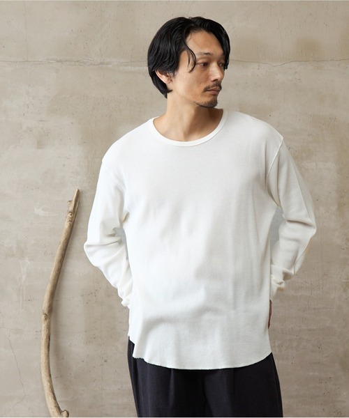 セール】【paradigm】ガス焼きワッフルクルーネックTL/S（Tシャツ