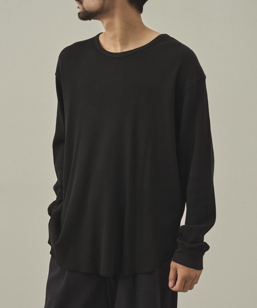 paradigm（パラダイム）の「【paradigm】ガス焼きワッフルクルーネックTL/S（Tシャツ/カットソー・メンズ・ホワイト/ブラック/グレー・MEDIUM/LARGE/X-LARGE）」の13枚目の写真