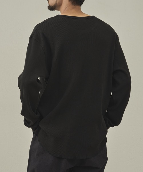 paradigm（パラダイム）の「【paradigm】ガス焼きワッフルクルーネックTL/S（Tシャツ/カットソー・メンズ・ホワイト/ブラック/グレー・MEDIUM/LARGE/X-LARGE）」の15枚目の写真