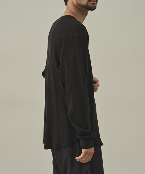 paradigm（パラダイム）の「【paradigm】ガス焼きワッフルクルーネックTL/S（Tシャツ/カットソー・メンズ・ホワイト/ブラック/グレー・MEDIUM/LARGE/X-LARGE）」の16枚目の写真