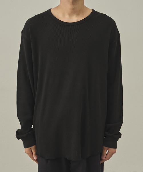 paradigm（パラダイム）の「【paradigm】ガス焼きワッフルクルーネックTL/S（Tシャツ/カットソー・メンズ・ホワイト/ブラック/グレー・MEDIUM/LARGE/X-LARGE）」の21枚目の写真