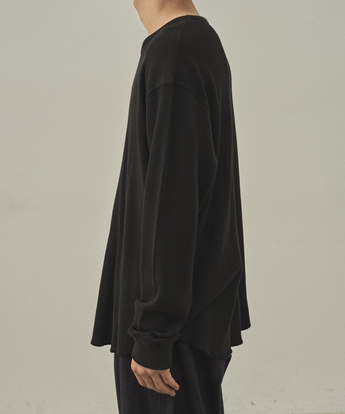 paradigm（パラダイム）の「【paradigm】ガス焼きワッフルクルーネックTL/S（Tシャツ/カットソー・メンズ・ホワイト/ブラック/グレー・MEDIUM/LARGE/X-LARGE）」の22枚目の写真