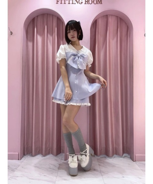 Ank Rouge（アンクルージュ）の「はしごレースおリボンSETUP（ワンピース・レディース・ブルー・M）」の8枚目の写真
