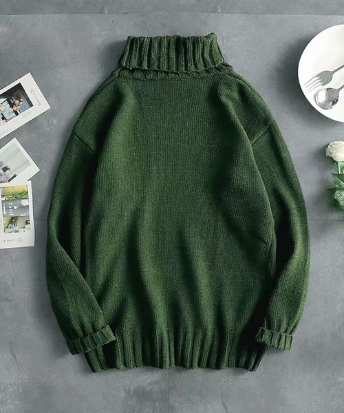 BENDER TOKYO（ベンダートウキョウ）の「【25AW｜新サイズ追加】BENDER TOKYO タートルネックニット プルオーバー［ユニセックス］（ニット/セーター・メンズ・グリーン/カーキ/ブラック/ブラウン/ホワイト/ブルー/イエロー/ベージュ/レッド・XL/L/2XL/M）」の17枚目の写真
