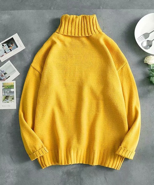 BENDER TOKYO（ベンダートウキョウ）の「【25AW｜新サイズ追加】BENDER TOKYO タートルネックニット プルオーバー［ユニセックス］（ニット/セーター・メンズ・グリーン/カーキ/ブラック/ブラウン/ホワイト/ブルー/イエロー/ベージュ/レッド・XL/L/2XL/M）」の14枚目の写真