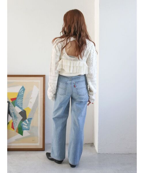 Ungrid（アングリッド）の「チュールデザイントップス（キャミソール・レディース・アイボリー/チャコールグレー・FREE）」の15枚目の写真