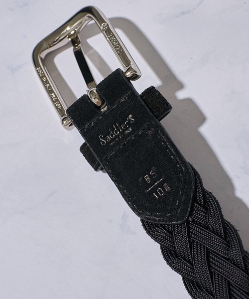 SADDLERS(サドラーズ)の「【Saddler's(サドラーズ)】 スエードレザー メッシュベルト(ベルト・メンズ・ブラック/ダークブラウン・SMALL/MEDIUM/LARGE/X-LARGE)」の6枚目の写真