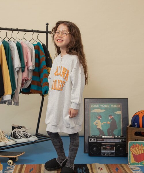 BREEZE（ブリーズ）の「【リンク/ジュニア対応】カレッジワンピース（ワンピース・キッズ・ピンク/アイボリー・80/90/100/110/120/130/140）」の2枚目の写真