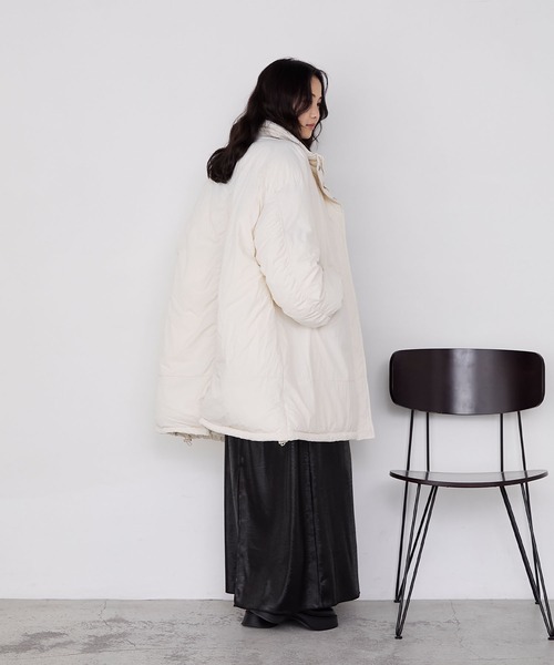 forksy.】〈撥水加工〉ビッグドロスト付きハイネックモンスター中綿