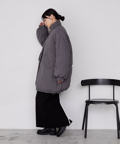 forksy.】〈撥水加工〉ビッグドロスト付きハイネックモンスター