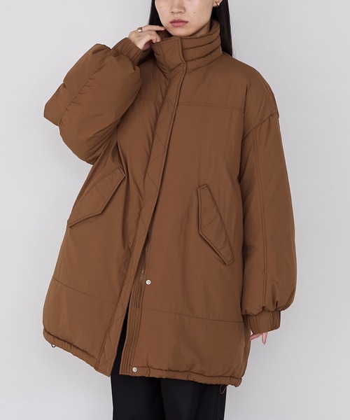 セール】【forksy.】〈撥水加工〉ビッグドロスト付きハイネック