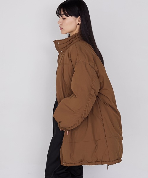 forksy.】〈撥水加工〉ビッグドロスト付きハイネックモンスター中綿