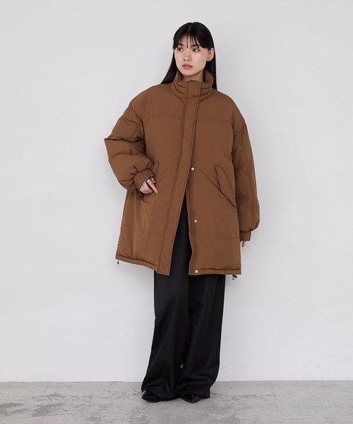 forksy.】〈撥水加工〉ビッグドロスト付きハイネックモンスター中綿