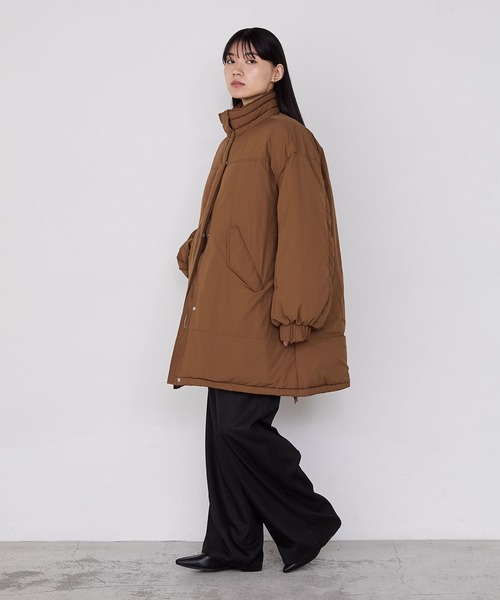 forksy.】〈撥水加工〉ビッグドロスト付きハイネックモンスター中綿