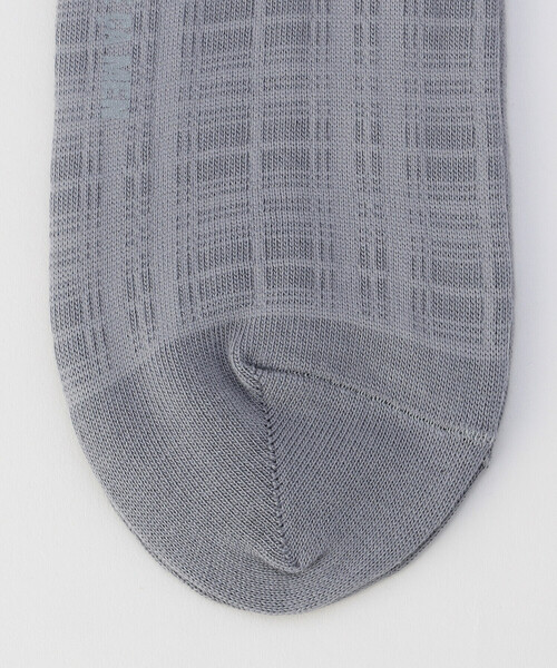 COMME CA MEN（コムサメン）の「チェック柄 クルーソックス（ソックス/靴下・メンズ・ブラック/グレー・27.0cm）」の5枚目の写真