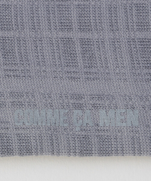 COMME CA MEN（コムサメン）の「チェック柄 クルーソックス（ソックス/靴下・メンズ・ブラック/グレー・27.0cm）」の8枚目の写真