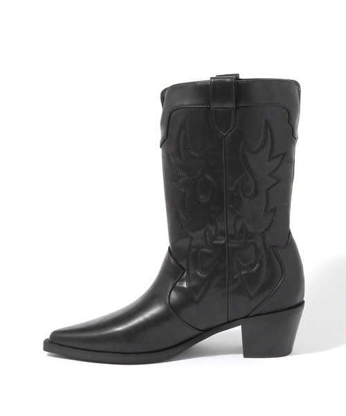 niko and...（ニコアンド）の「オリジナルウエスタンブーツ（ブーツ・レディース・ブラック/キャメル・MEDIUM/LARGE）」の11枚目の写真