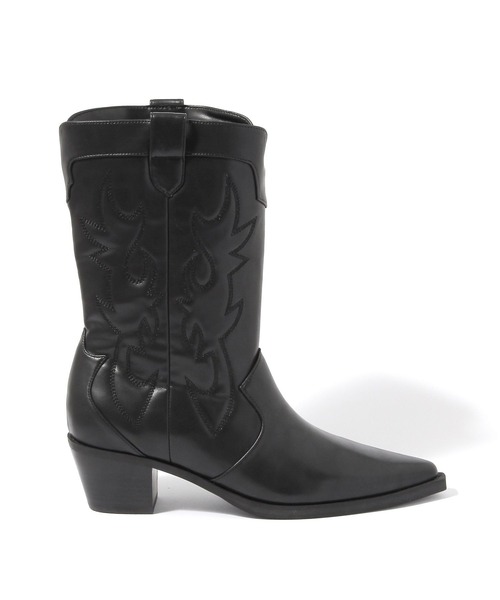 niko and...（ニコアンド）の「オリジナルウエスタンブーツ（ブーツ・レディース・ブラック/キャメル・MEDIUM/LARGE）」の15枚目の写真