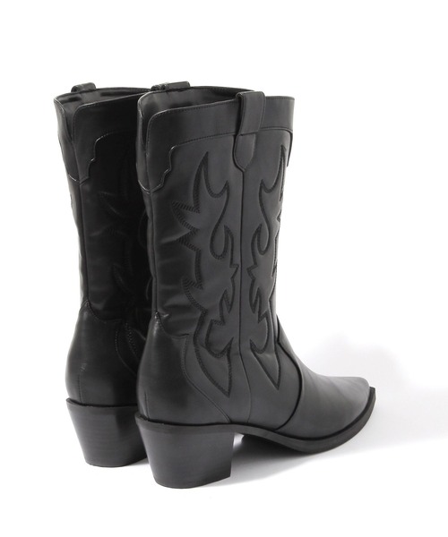 niko and...（ニコアンド）の「オリジナルウエスタンブーツ（ブーツ・レディース・ブラック/キャメル・MEDIUM/LARGE）」の13枚目の写真