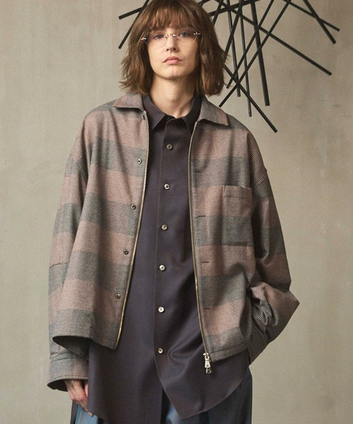 メゾンスペシャル　Prime-Over 2way Zip Shirts UNISEX》【Italian Dead Stock Fabric】Prime-Over 2way Zip Shirts