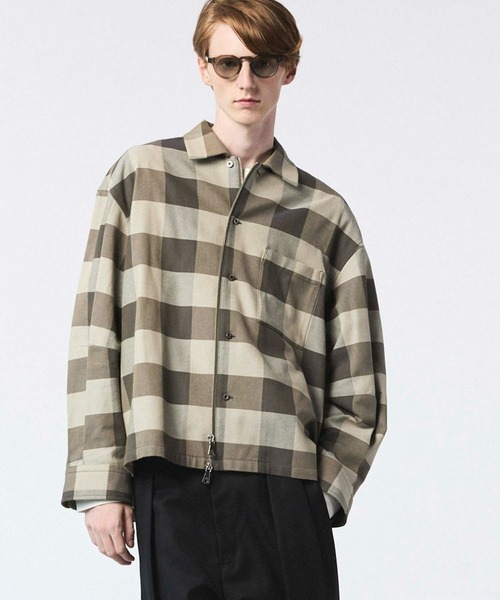 UNISEX》【Italian Dead Stock Fabric】Prime-Over 2way Zip Shirts