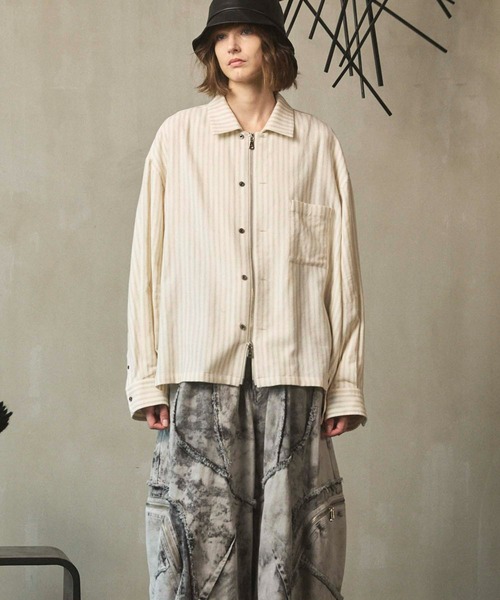 メゾンスペシャル　Prime-Over 2way Zip Shirts UNISEX》【Italian Dead Stock Fabric】Prime-Over 2way Zip Shirts