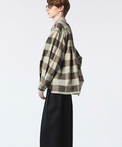 UNISEX》【Italian Dead Stock Fabric】Prime-Over 2way Zip Shirts