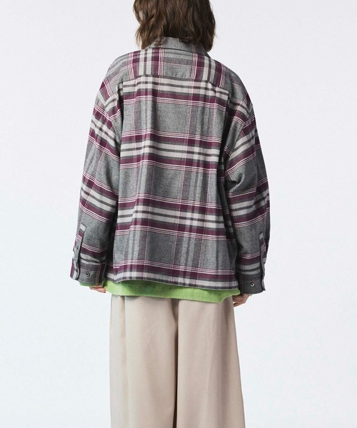 UNISEX》【Italian Dead Stock Fabric】Prime-Over 2way Zip Shirts