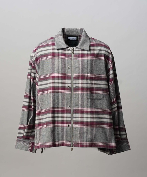 UNISEX》【Italian Dead Stock Fabric】Prime-Over 2way Zip Shirts