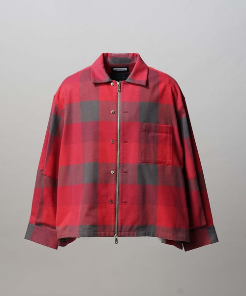 MAISON SPECIAL(メゾンスペシャル)の「《UNISEX》【Italian Dead Stock Fabric】Prime-Over 2way Zip Shirts/プライムオーバー2wayジップシャツ【MAISON SPECIAL/メゾンスペシャル】(シャツ/ブラウス・メンズ・カーキ/ピンク/ダークブラック/グレー/マルチ/アイボリー/チャコールグレー・0/1/2)」の16枚目の写真