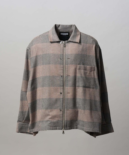 UNISEX》【Italian Dead Stock Fabric】Prime-Over 2way Zip Shirts