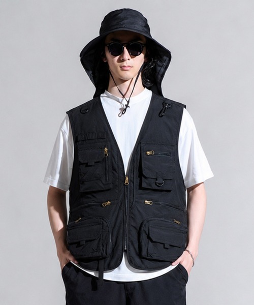 CALIFORNIA OUTFITTERS(カリフォルニア アウトフィッターズ)の「9D7 マルチポケット ユーティリティ ベスト(ベスト・メンズ・ブラック/カーキ・M/L/XL)」の5枚目の写真