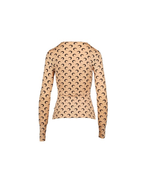 トップス MOON PRINTED JERSEY LS HIGHNECK TOP Recycled Moon Jersey Second Skin Highneck Top • Marine Serre