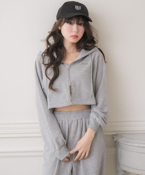 ems excite（エムズエキサイト）の「パーカー＆PTSETUP（パーカー・レディース・ダークグレー/ホワイト系その他/ブラック・FREE）」の10枚目の写真