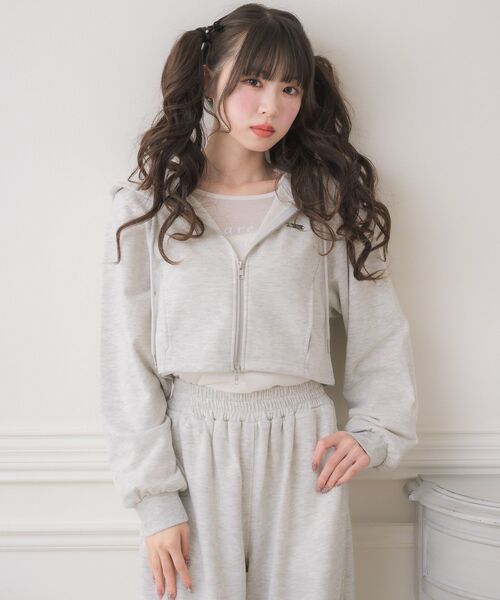 ems excite（エムズエキサイト）の「パーカー＆PTSETUP（パーカー・レディース・ダークグレー/ホワイト系その他/ブラック・FREE）」の18枚目の写真