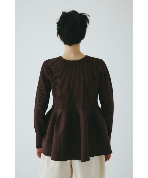 HeRIN.CYE(ヘリンドットサイ)の「3way flare knit tops 3WAYフレアニットトップス(ニット/セーター・レディース・ブラック/ライトブルー/ブラウン・FREE)」の17枚目の写真