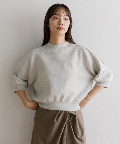 AMERICAN RAG CIE（アメリカンラグシー）の「スウェットライクニット（ニット/セーター・レディース・ブラック/グレー・FREE）」の3枚目の写真