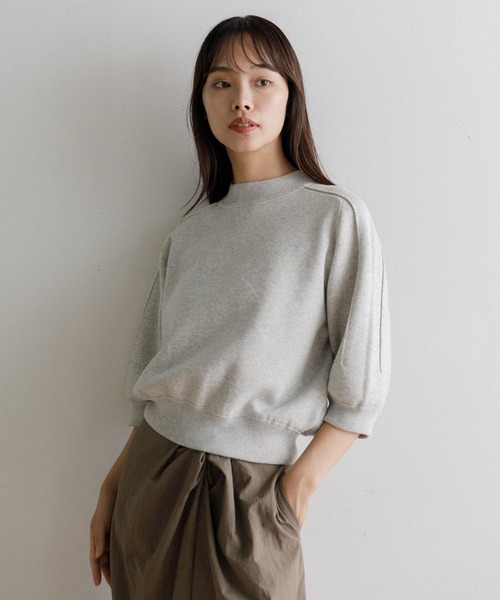 AMERICAN RAG CIE（アメリカンラグシー）の「スウェットライクニット（ニット/セーター・レディース・ブラック/グレー・FREE）」の5枚目の写真