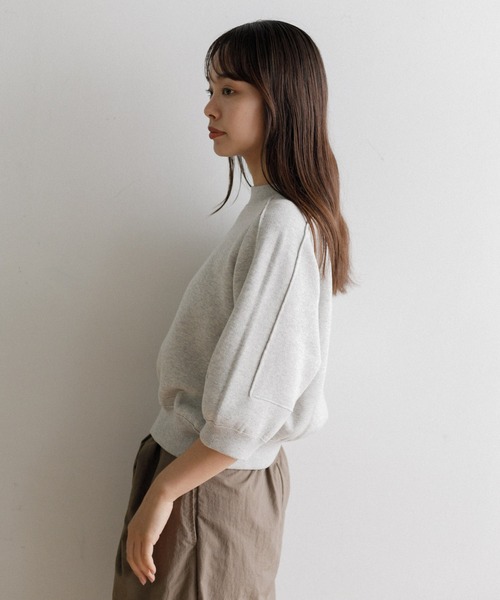 AMERICAN RAG CIE（アメリカンラグシー）の「スウェットライクニット（ニット/セーター・レディース・ブラック/グレー・FREE）」の6枚目の写真