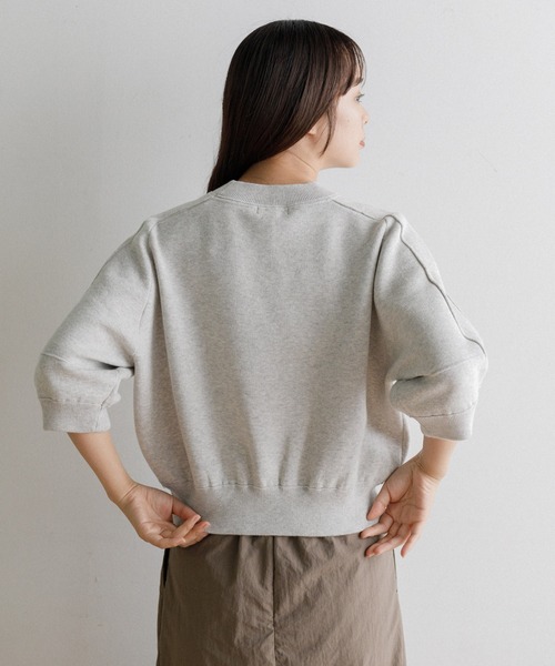 AMERICAN RAG CIE（アメリカンラグシー）の「スウェットライクニット（ニット/セーター・レディース・ブラック/グレー・FREE）」の7枚目の写真