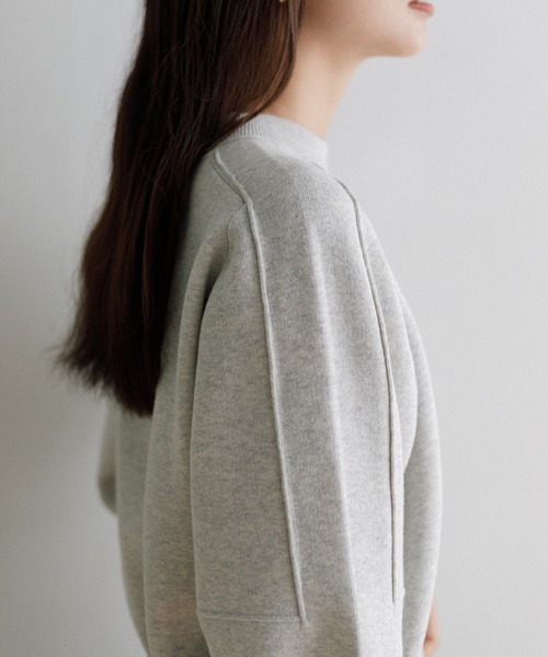 AMERICAN RAG CIE（アメリカンラグシー）の「スウェットライクニット（ニット/セーター・レディース・ブラック/グレー・FREE）」の10枚目の写真