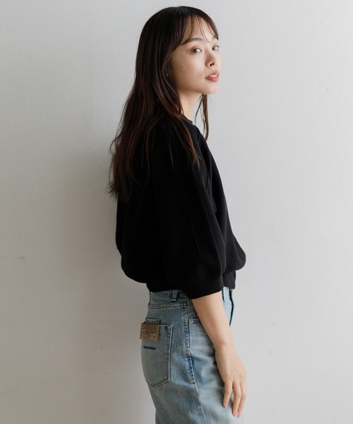 AMERICAN RAG CIE（アメリカンラグシー）の「スウェットライクニット（ニット/セーター・レディース・ブラック/グレー・FREE）」の19枚目の写真