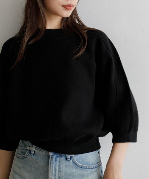 AMERICAN RAG CIE（アメリカンラグシー）の「スウェットライクニット（ニット/セーター・レディース・ブラック/グレー・FREE）」の22枚目の写真